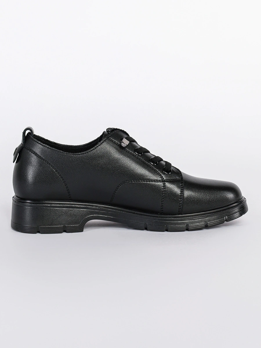 Туфли-дерби черного цвета с декором стразами